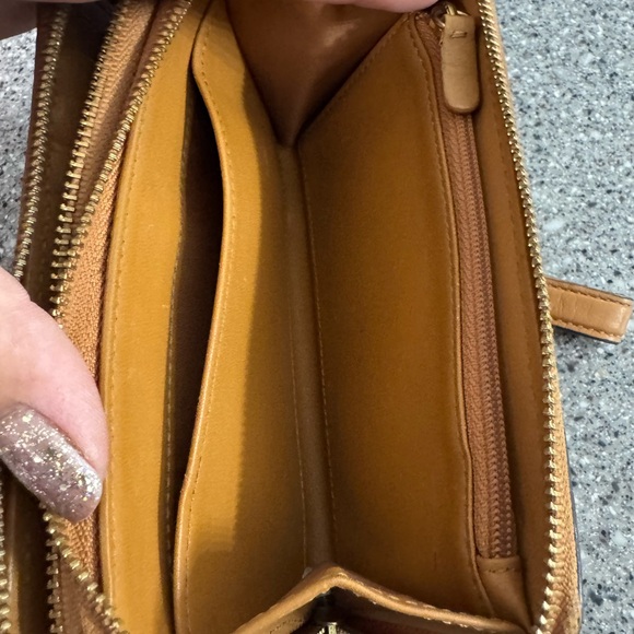 Coach Tan Leather Wristlet Wallet - Picture 5 of 5